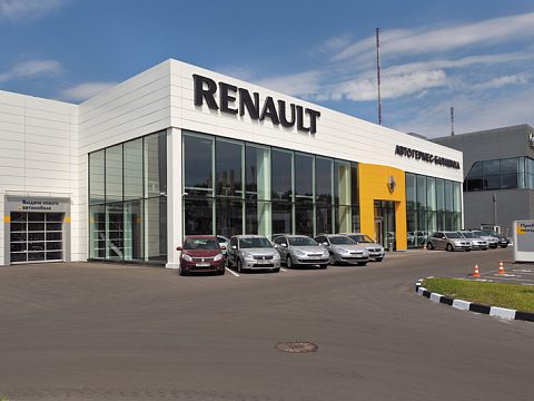 Оформление автодилерских центров RENAULT по всей России — Компания Икстрим