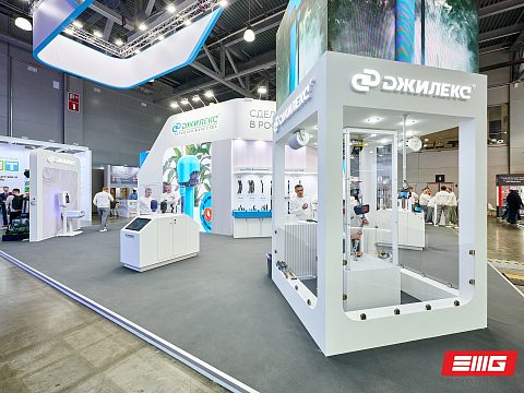Фото 8 работы «Выставочный стенд для компании «ДЖИЛЕКС»: 210 м² инженерного шоу и живой воды!»
