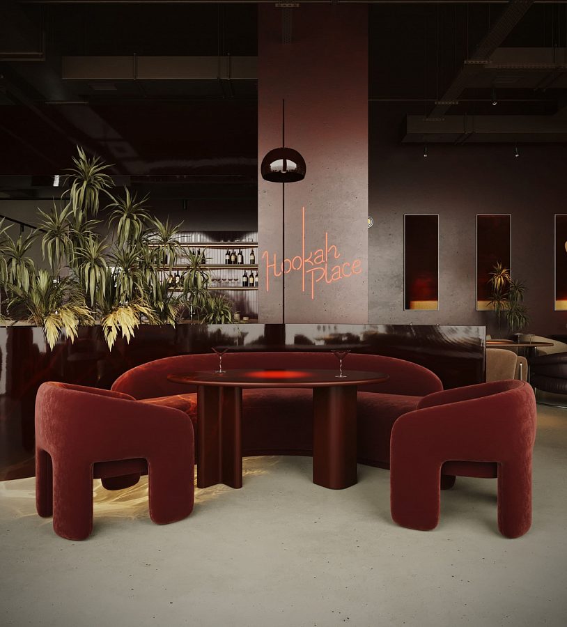 Дизайн кальянной Hookah Place Метрополис, изготовитель One Two Home