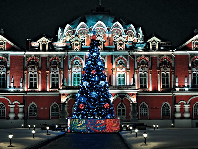 Новогодняя ель у Путевого дворца в Москве., изготовитель Кодимир