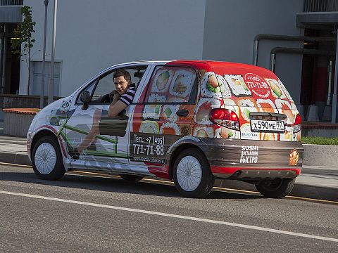 Фото 6 работы «Велорикша для интернет-магазина суши «Место рыбное»»