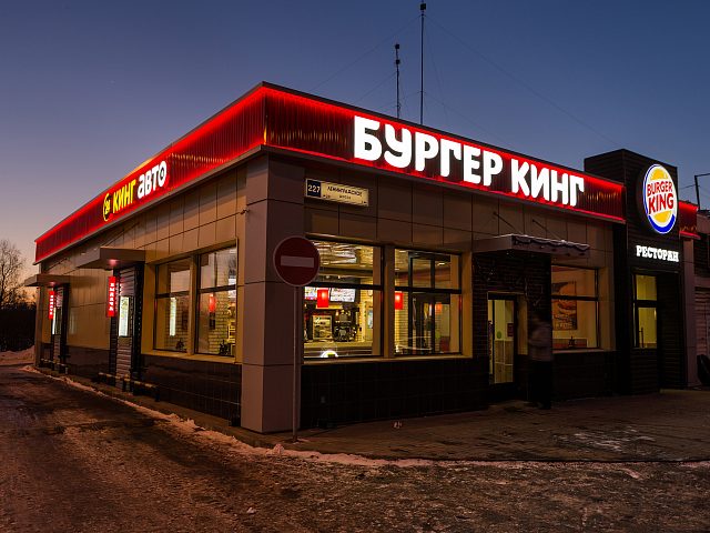 Оформление ресторанов БУРГЕР КИНГ и KFC, изготовитель Акведук