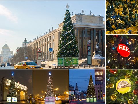 Массовое брендирование елей к Новому 2017 году — Мастерская Городских Решений