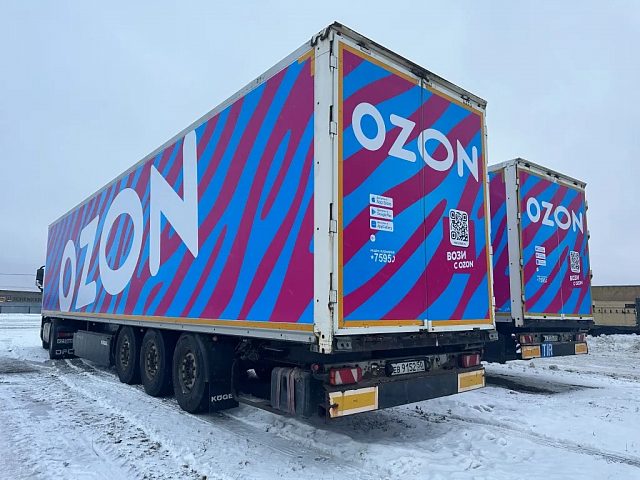 Брендирование десяти полуприцепов для OZON, изготовитель Брендрайв