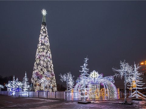 Фото 2 работы «Комплексное оформление площадки на "Воробьевых горах" - "В гостях у сказки". Новый год 2014»