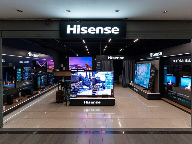 Комплексное оформление магазина Hisense, изготовитель ЛазерСтиль