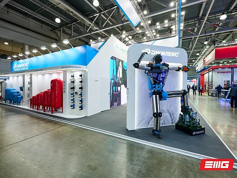 Фото 6 работы «Выставочный стенд для компании «ДЖИЛЕКС»: 210 м² инженерного шоу и живой воды!»