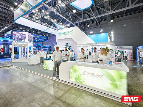 Фото 3 работы «Выставочный стенд для компании «ДЖИЛЕКС»: 210 м² инженерного шоу и живой воды!»